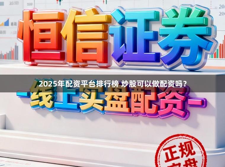 2025年配资平台排行榜 炒股可以做配资吗？